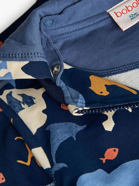 Kids Sweatshirt Cardigan with Hood Navy