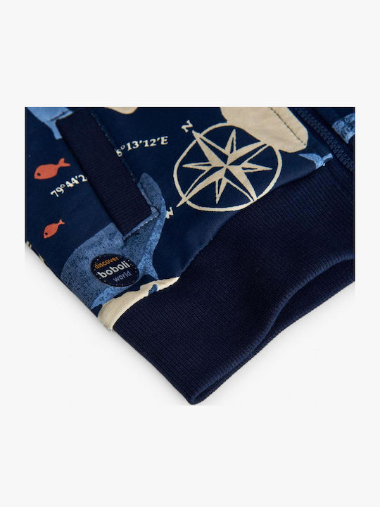 Kids Sweatshirt Cardigan with Hood Navy
