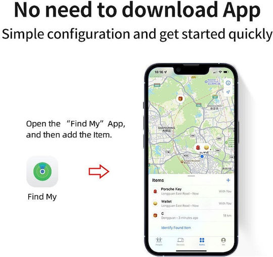 Lippa Smart-Finder Apple Find My Λευκό