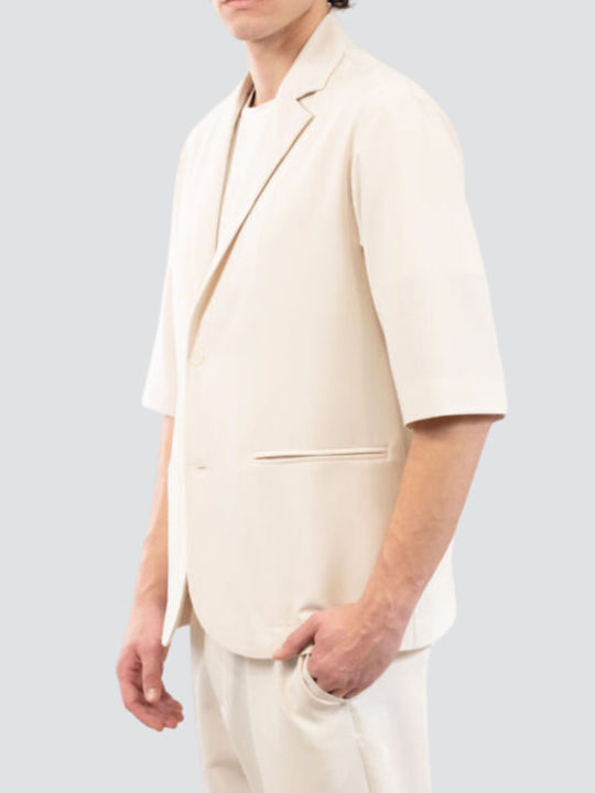 Men's Suit Jacket Regular Fit Stone