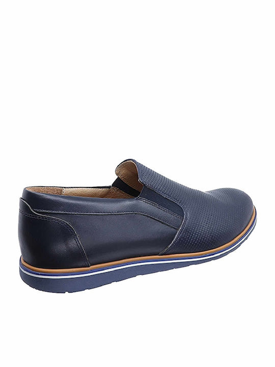 Leder Herren Freizeitschuhe Anatomisch Blau