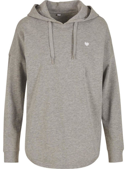 Lang Damen Sweatshirt Kapuzen Grey