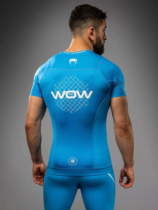 Venum Short Sleeve Shirt VENUM-05921-004 for Jiu-Jitsu / MMA Blue