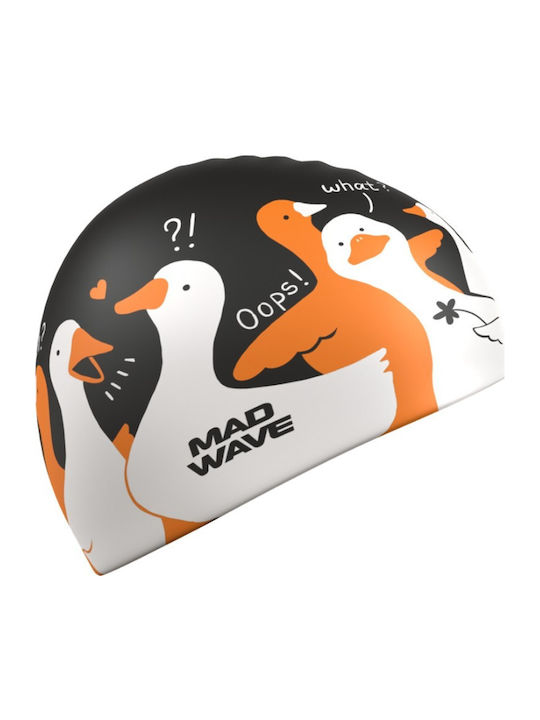 Mad Wave Silicone Swim Cap Goose Mad Wave Multi Mad Wave Silicone Swim Cap Goose Mad Wave Multi