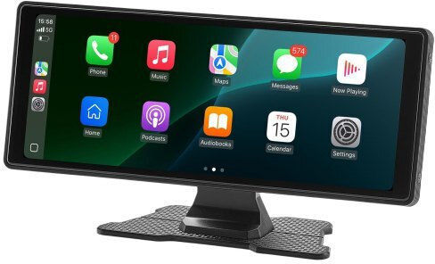 Car Stereo Vevor Radio Carplay Touch Screen 10 Apple Android Front Rear Camera
