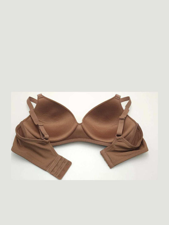 Tabac Brown Bra with Light Padding without Underwire