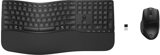 HP Comfort 680 Ασύρματο Bluetooth Σετ Πληκτρολόγιο & Ποντίκι Αγγλικό US Γκρι
