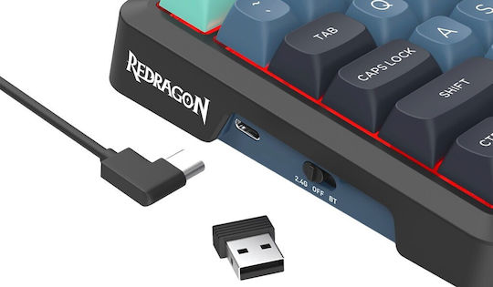 Redragon Behemoth Wireless Gaming Mechanical Keyboard 75% with Custom switches and RGB lighting (English US)