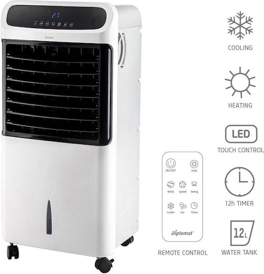Diplomat Air Cooler με Τηλεχειριστήριο Λευκό