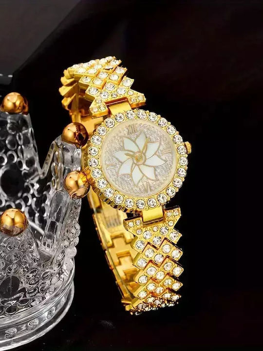 Women's Watch with Gold Metal Bracelet