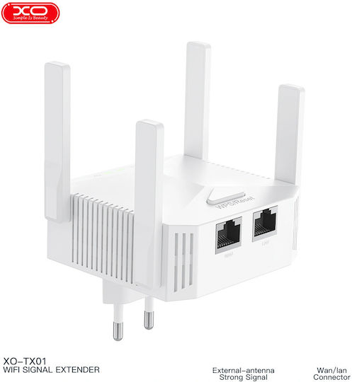 XO TX01 WiFi Extender Einzelband (2,4 GHz) 300Mbps