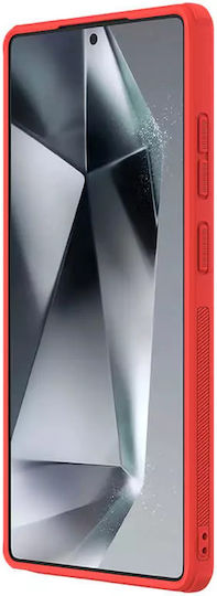 Nillkin Super Frosted Shield Pro Back Cover Plastic / Silicon 0.5mm Impermeabil Roșu (Galaxy S25 Ultra)