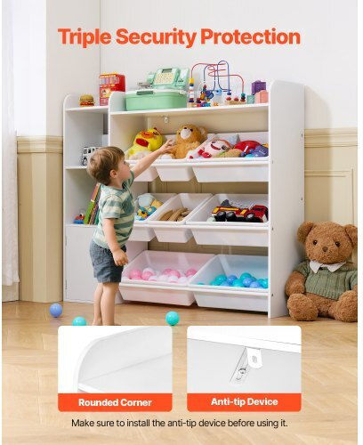 Vevor Toy Storage System made of Plastic White 1pcs