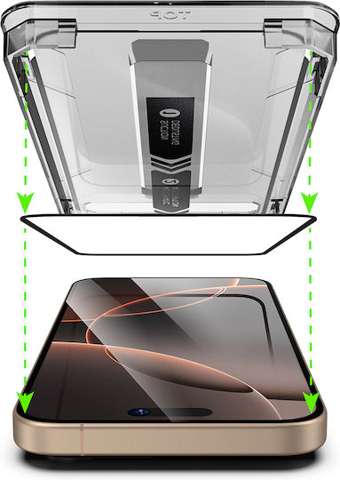 Techsuit Gehärtetes Glas 2 Stück Schwarz (iPhone 17e / 16e / 14 / 13 / 13 Pro)
