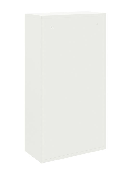 vidaXL Außenbereich Briefkasten Metallisch in Weiß Farbe 44x22x82cm