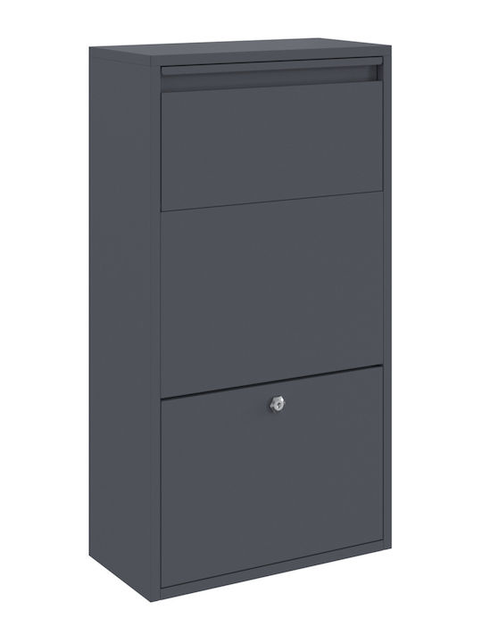vidaXL Γραμματοκιβώτιο Εξωτερικού Χώρου Μεταλλικό σε Γκρι Χρώμα 44x22x82cm vidaXL Γραμματοκιβώτιο Εξωτερικού Χώρου Μεταλλικό σε Γκρι Χρώμα 44x22x82cm