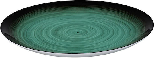 Sidirela Decoration Plate Pasta made of Porcelain Green with Diameter 27cm