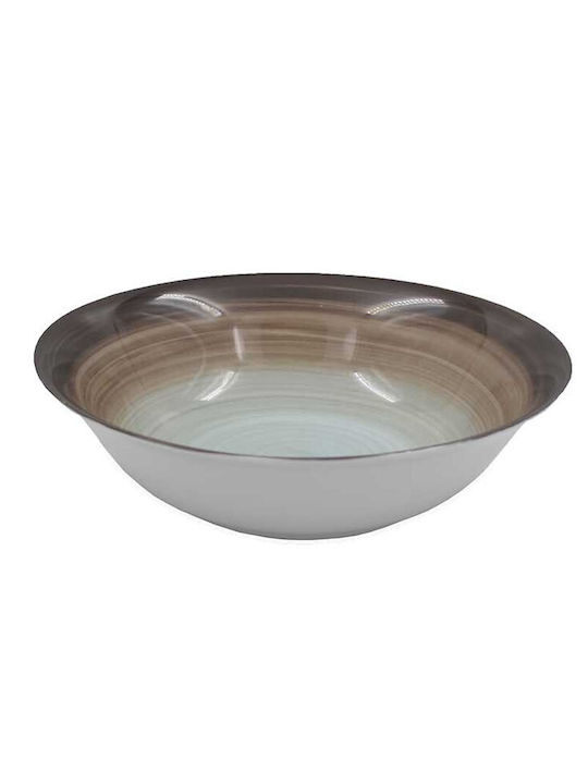 Sidirela Decoration Πιάτο Βαθύ από Πορσελάνη Καφέ με Διάμετρο 23cm