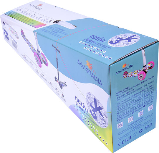Athlopaidia Kids 3-Wheel Scooter for 3+ Years Light Blue