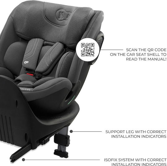 Kinderkraft Xrider 2 Baby Car Seat i-Size with Isofix Grey
