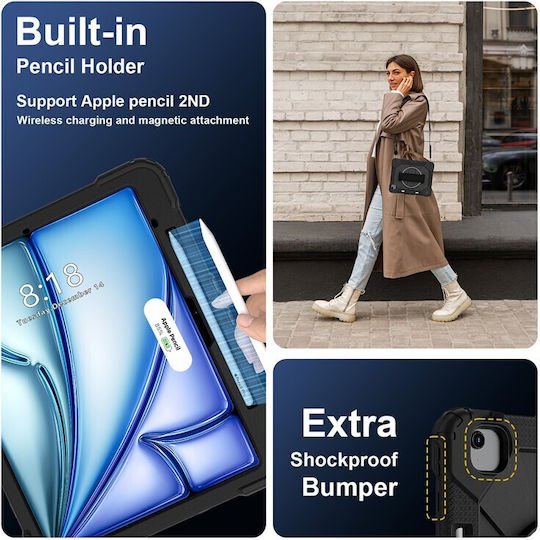 Mad Mask Flip Cover Μαύρη (iPad Air (2024), iPad Air (2025))