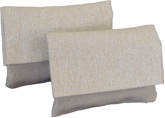 Υφασμάτινος Φάκελος Μπομπονιέρας Sparkle Μπεζ 14×18 Σετ 12 Τεμαχίων