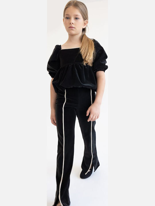 Kinder-Set mit Hose Winter 2Stück Black