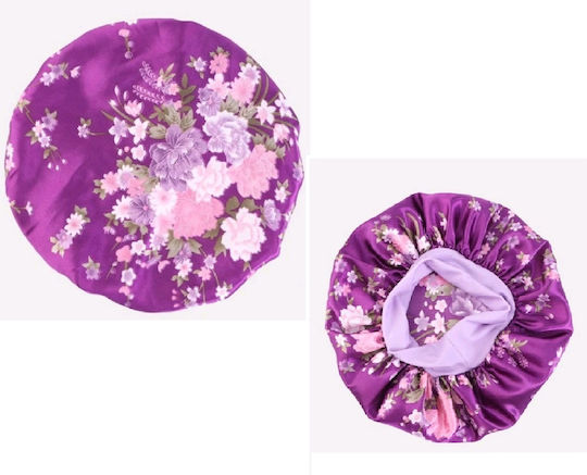 Damen Stoff Turban Schlaf Haar Stirnbänder Floral Lila