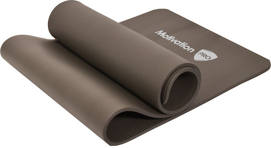 MotivationPro 1000 Exercise Mat Gray with Carry Strap (183x61x1cm)
