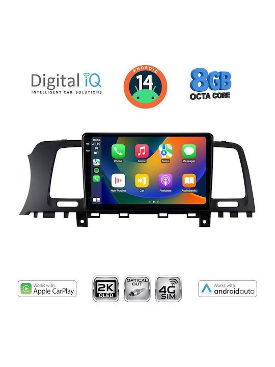 Digital IQ Car Audio System for Nissan Murano 2007-2014 (Bluetooth/USB/WiFi/GPS/Apple-Carplay/Android-Auto) with Touch Screen 9"