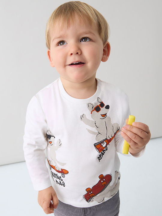 Kinderoberteile Langärmelig Weißer Skater