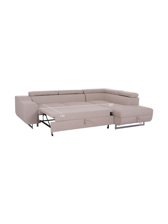 Encore Ecke Sofa Sofa mit Rechte Ecke & Stauraum Beige 285x205x90cm