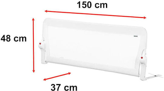 Guimo Protecție Pliabilă Pentru Bară Pat Din Material Textil Alb 48x10cm 25 Bucăți