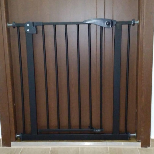 Guimo Ușă de siguranță din Metal în Culoare Negru 75x5.5cm 2buc