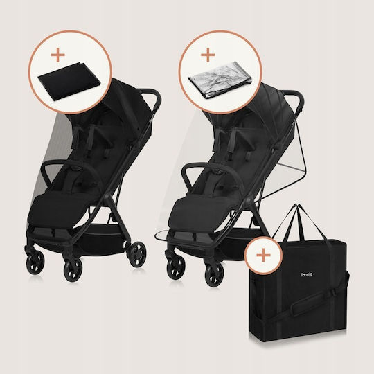 Lionelo Julie Air Baby Stroller Suitable from 6+ Months Black Onyx