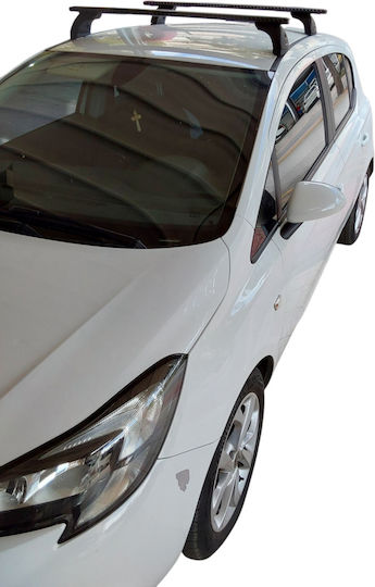 Nordrive Kit Car Roof Bars Legs Nordrive Silenzio Aluminum Black Opel Corsa E 2014-2019 2 Pieces Mb.ocorsae.22