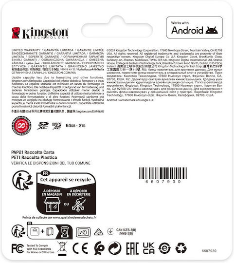 1TB SD Speicherkarte Kingston Canvas Select Plus Klasse 10 UHS-I Lesegeschwindigkeit Bis Zu 150MB/s