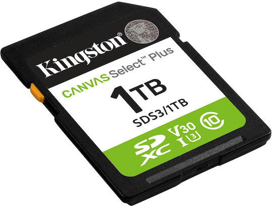 1TB SD Speicherkarte Kingston Canvas Select Plus Klasse 10 UHS-I Lesegeschwindigkeit Bis Zu 150MB/s