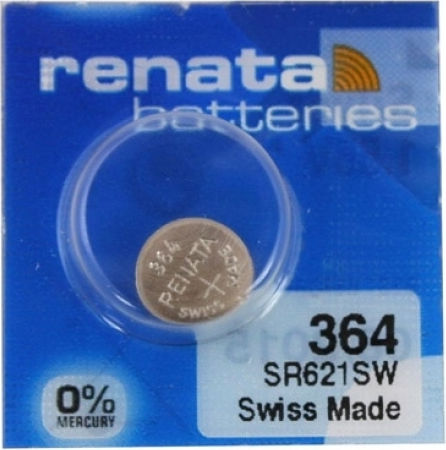 Renata 364 Batterien Silber-Oxid für Uhren SR60 1.55V 10Stück