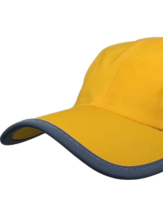 Șapcă Jockey Microfibră Uscare Rapidă Pentru Bărbați Galben Brims Trims