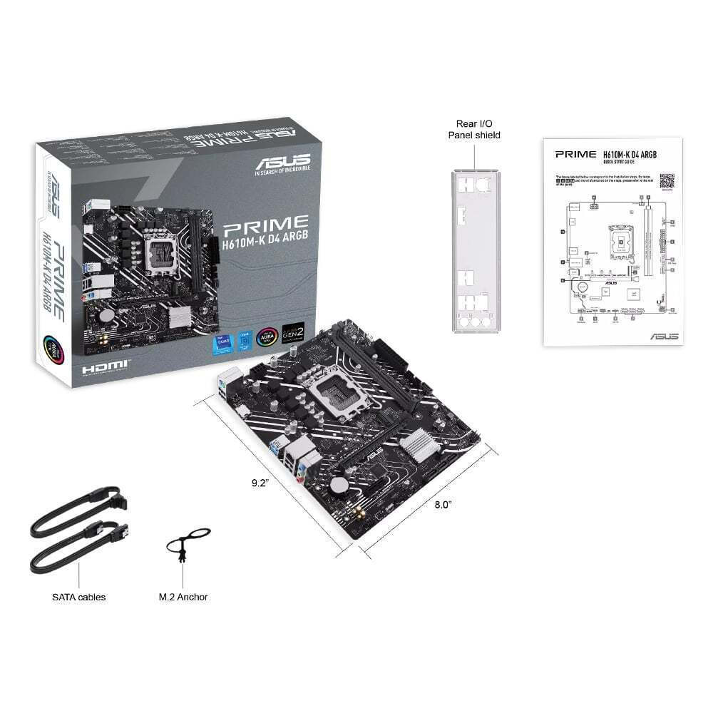Asus Prime H610M-K D4 ARGB Placă de bază Micro ATX cu Intel 1700
