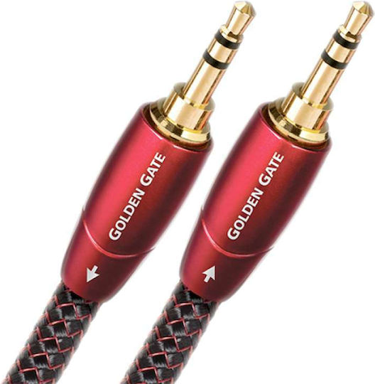 Audioquest 3.5mm Jack Cable 3.5mm Male - 3.5mm Female Black 2m With Gold Plated Terminals Golden Gate