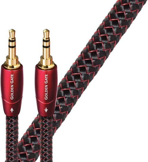 Audioquest 3.5mm Jack Cable 3.5mm Male - 3.5mm Female Black 2m With Gold Plated Terminals Golden Gate