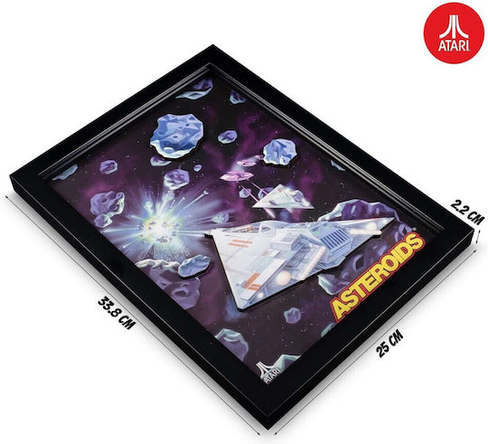 Официално 3D стенна декорация на Atari - Колекция Asteroids