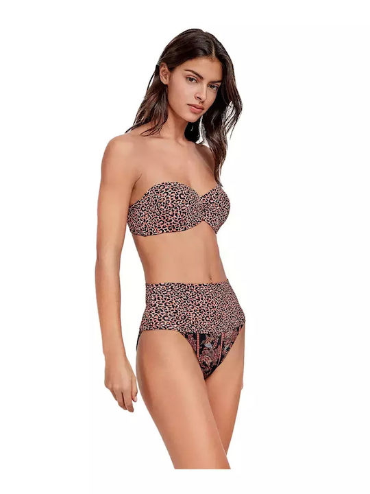 Bikini Inferioare Slip Talie Înaltă Multicolore