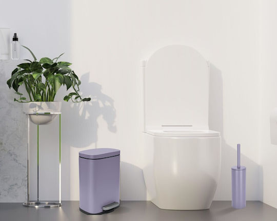 Dimitracas Akira Metallic Bathroom Basket Soft Close 5lt Purple