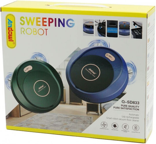 Andowl Q-SD833 Aspirator Robot cu Navigare cu Senzori Albastru