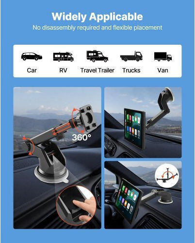 Car Stereo Vevor Radio Carplay Touch Screen 9 Apple Android Automatic Reverse Camera