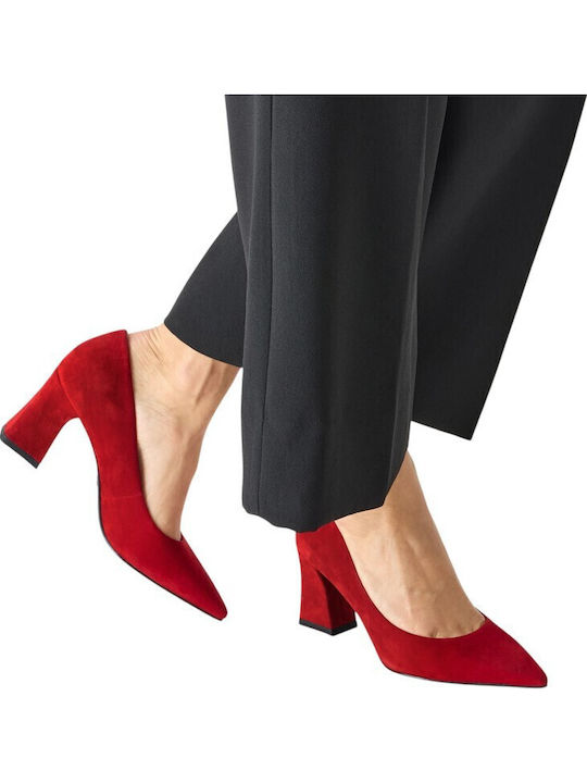 Leder Pumps Rot