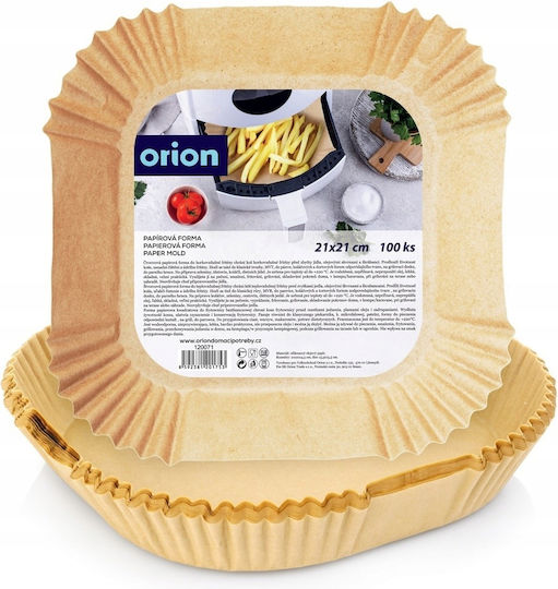 Orion Non-stick Baking Paper for Air Fryer 15.5x15.5cm 100 Pieces